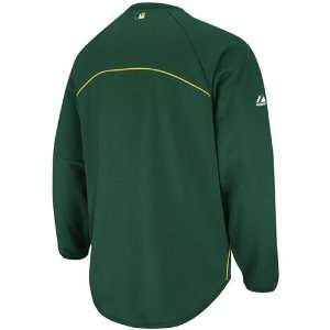 Oakland Athletics Therma Base Tech Fleece Jacket (Dark Green/Gold 