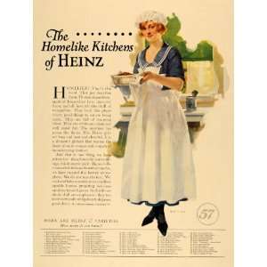  1924 Ad H.J. Heinz 57 Kitchens Woman Cooking Varieties 