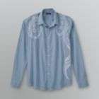 Mens Embroidered Button Front Shirt