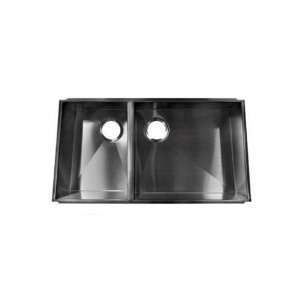Julien 005005 Trapezoid Double Bowl Kitchen Sink in Stainless Steel wi