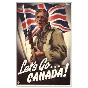   Go Canada WW2 Military Large Poster by 