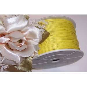  Waxed Cotton Cord 100 Meters Yellow 1mm Arts, Crafts 