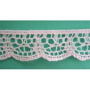  5 Yds Narrow Cotton Flat Lace White .75 Inch Arts, Crafts 