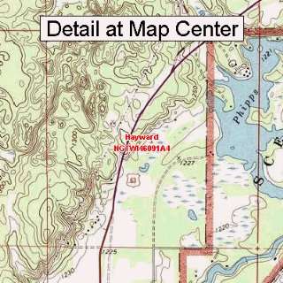 USGS Topographic Quadrangle Map   Hayward, Wisconsin (Folded 