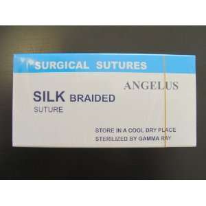   SILK 4 0 Needle 22 Mm Size 75 Cms Box /12 ANGELUS 