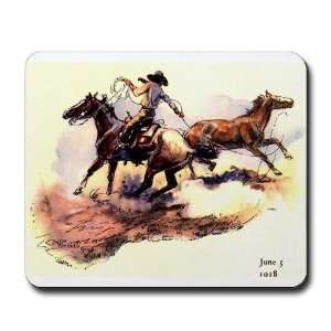  Cowboy Roper Vintage Mousepad by  Office 