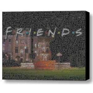 Friends TV Show Characters Word Mosaic Neat Framed 9x11 Inch Limited 