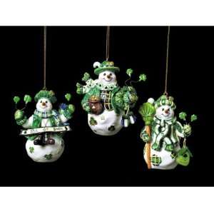  Club Pack of 12 Luck of the Irish Happy Snowmen Christmas 
