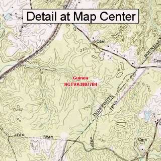  USGS Topographic Quadrangle Map   Guinea, Virginia (Folded 