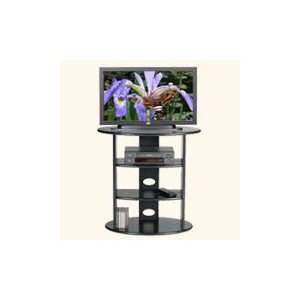Cylindrical Hardwood Stereo / TV Stand for 35 Flat Panels  