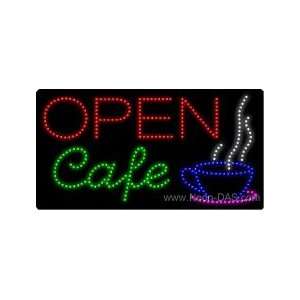  Cafe Open Outdoor LED Sign 20 x 37