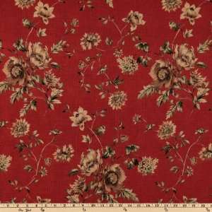   Floral Bouquet Turkey Red Fabric By The Yard Arts, Crafts & Sewing