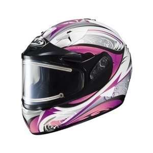 HJC IS 16 Lash Snow Helmet With Electric Shield MC 8 Pink Large L 175 