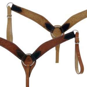   Floral Roping Breast Strap by Billy Cook   Chestnut