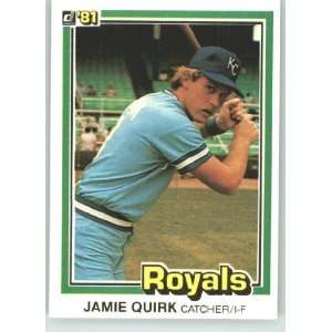  1981 Donruss #341 Jamie Quirk   Kansas City Royals 