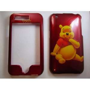  Winnie The Pooh Red iPhone 3 3G Faceplate Case Cover Snap 