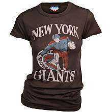 Junk Food New York Giants Womens Short Sleeve Crew T Shirt    