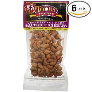   Cholesterol Free Salted Cashews, 5.5 Ounce Bags (Pack of 6