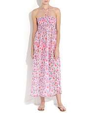Pink (Pink) Boutique Hydrangea Pink Floral Maxi  259793470  New Look