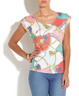 null (Multi Col) Pastel Chain Print T Shirt  251739599  New Look