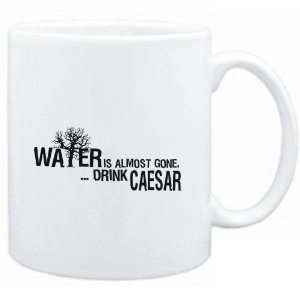    Water is almost gone  drink Caesar  Drinks