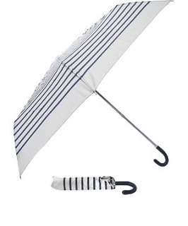 White Pattern (White) Striped Crook Umbrella  216701919  New Look