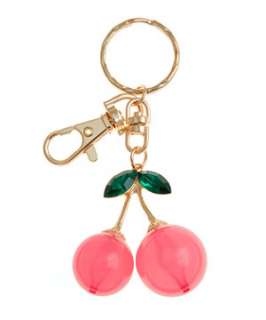 Fuscia (Pink) Teens Cherry Keyring  243349277  New Look