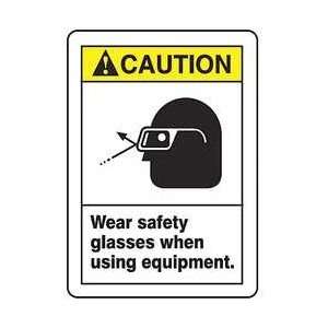    Sign,14x10 In,wear Safety Glasses   ACCUFORM SIGNS 