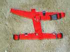 small adjustable size red nylon dog harness 11 17 neck