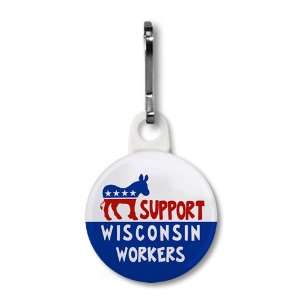  SUPPORT WISCONSIN WORKERS Politics 1 White Zipper Pull 