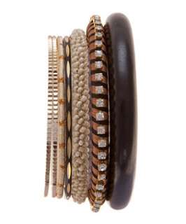 Brown Pattern (Brown) Mixed Style Bangles  243733429  New Look