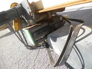 STAHL 5 TON HOIST #ST5000 COMPLETE WITH MOTORIZED TROLLEY AND REMOTE 
