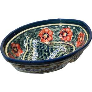 Polish Pottery Divided Appetizer Dish 