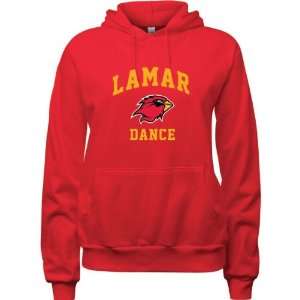  Lamar Cardinals Red Womens Dance Arch Hooded Sweatshirt 
