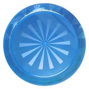 Lets Party By Northwest Enterprises Neon Blue Round Plastic Tray (16)