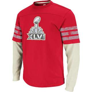 Super Bowl Mens Apparel Reebok Super Bowl XLVI Mens Long Sleeve T 