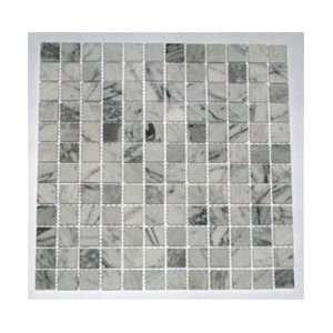    4x4 Sample of 1x1 White Carrara Marble Mosaic 