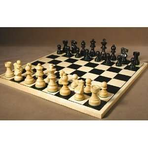   and Natural Boxwood French Knight Wooden Chess Set 
