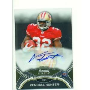  2011 Bowman Sterling Kendall Hunter 49ers Auto Rookie RC 