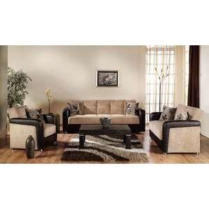  Vision Benja Light Brown Sofa, Love & Chair Set by Sunset 