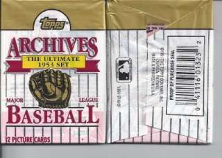 1991 TOPPS 1953 ARCHIVES UNOPENED PACK FROM BOX  