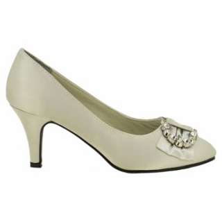 Womens Annie Bardo Silver Satin Shoes 