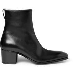 Yves Saint Laurent Johnny Leather Ankle Boots