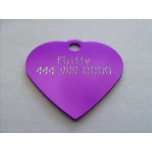  Pet ID Tag/Deluxe   Small Purple Heart