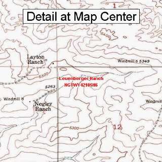  USGS Topographic Quadrangle Map   Leuenberger Ranch 