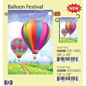 Balloon Festival Indoor/Outdoor Sublimation Garden Flag 13x18
