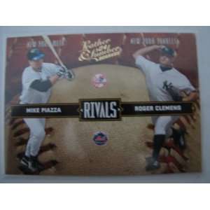   Mike Piazza Mets Roger Clemens Yankees Rivals Serial #d Insert BV $6