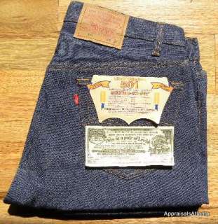 LEVIS 501XX SHRINK TO FIT BUTTON FLY NWT JEANS RIGID  