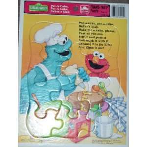    Sesame Street Frame Tray Puzzle Golden Pat a Cake Toys & Games