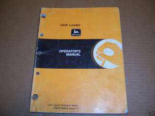a79) John Deere Operators Manual 244E Loader  